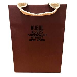 Ruehl No. 925 Greenwich St. NY Sturdy Dark Red Small Shopping Bag Abercrombie